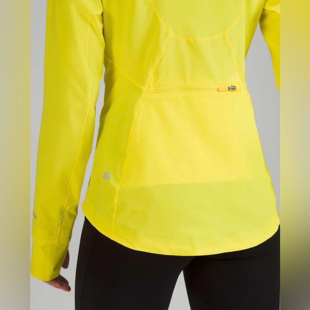 NWOT New Lululemon Mist Over Windbreaker Sonic Yellow - Picture 5 of 12